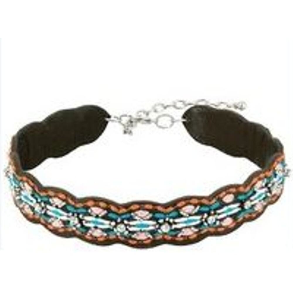 NWT Rebecca Minkoff Gray Stitched Leather Adjustable Choker Gray Women's Size OS
